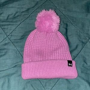 Pink beanie hat